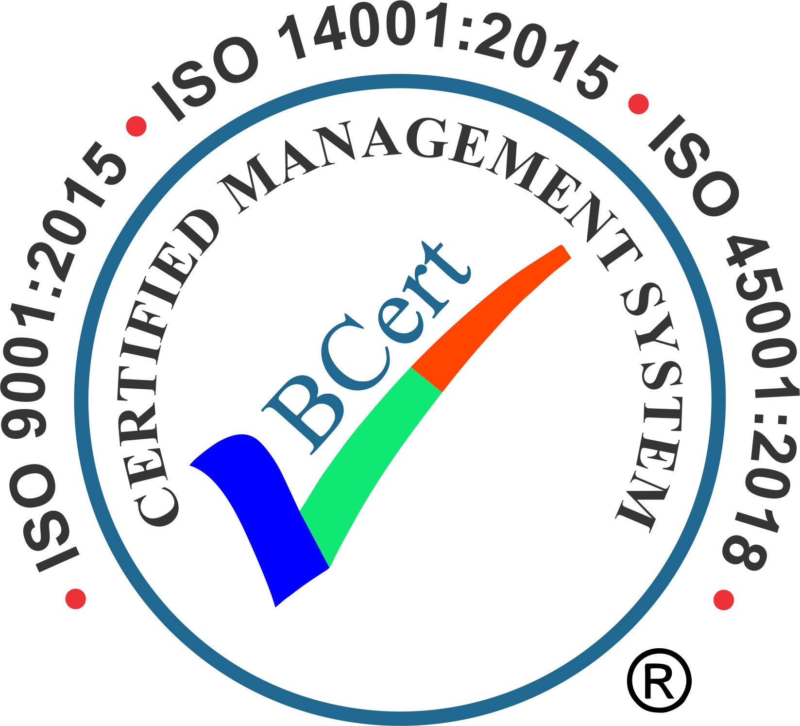 BCert ISO 9001, 14001, 45001 certified